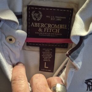 Abercrombie & Fitch White Long Sleeve Shirt